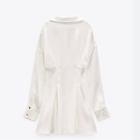 Zara darted satin effect mini dress BLOGGERS FAVORITE!!!! - Picture 8 of 9